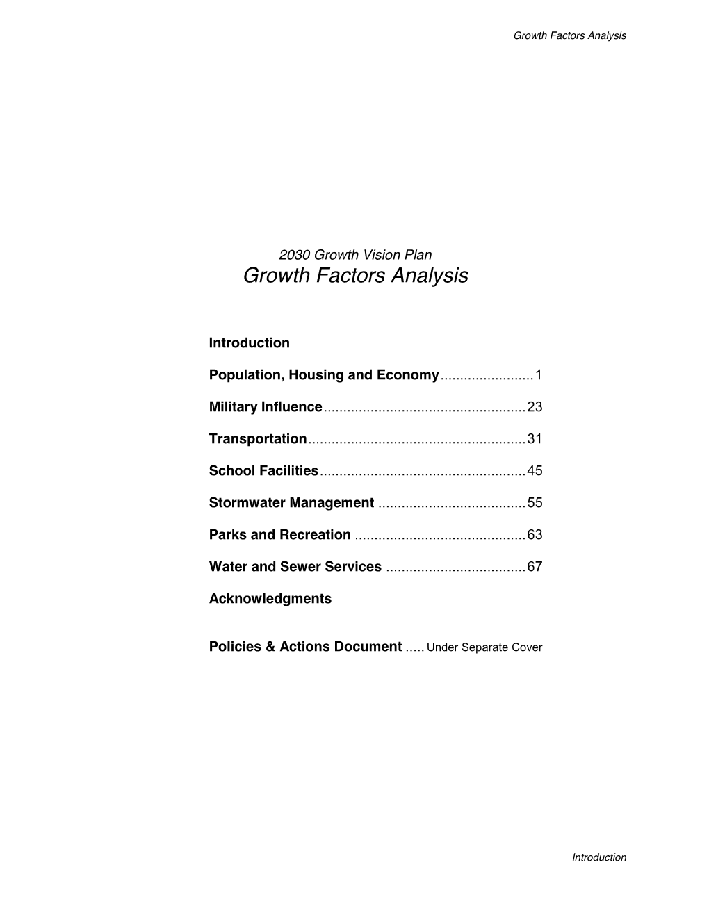 Growth Factors Analysis