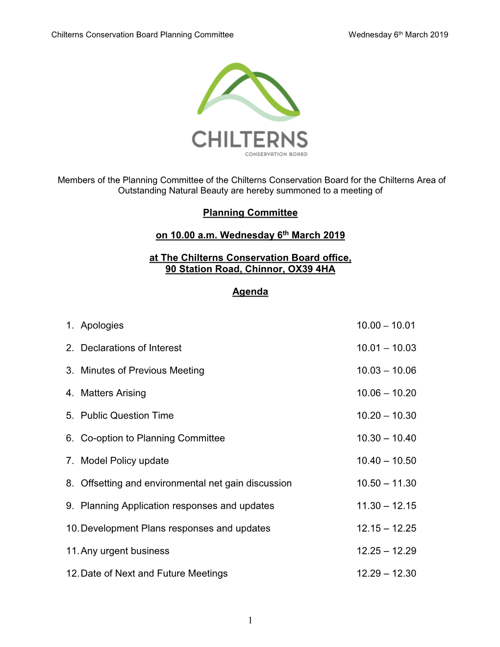 Planning Committee Agenda and Papers