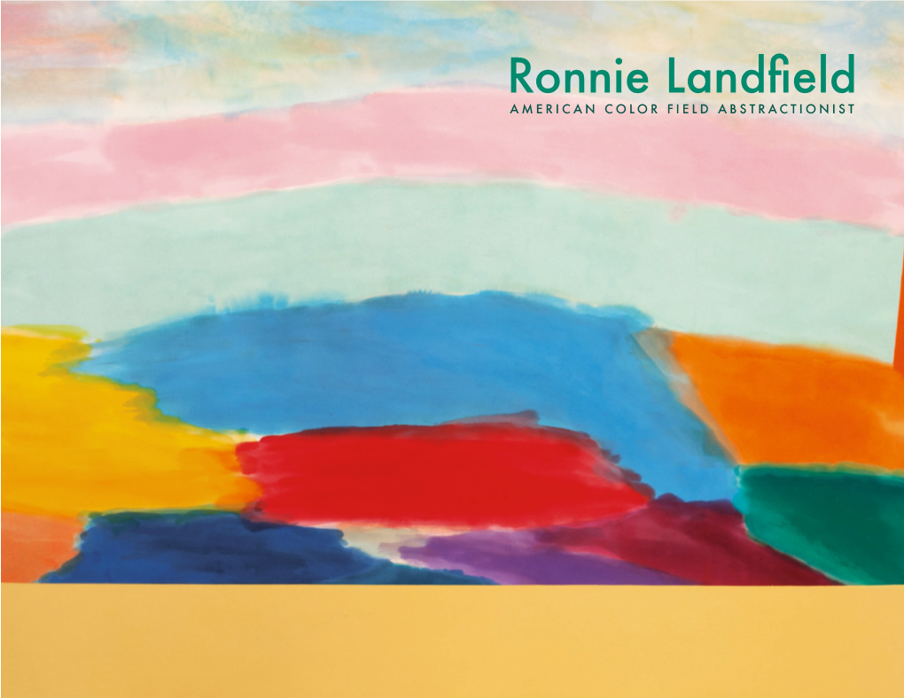 Ronnie Landfield AMERICAN COLOR FIELD ABSTRACTIONIST