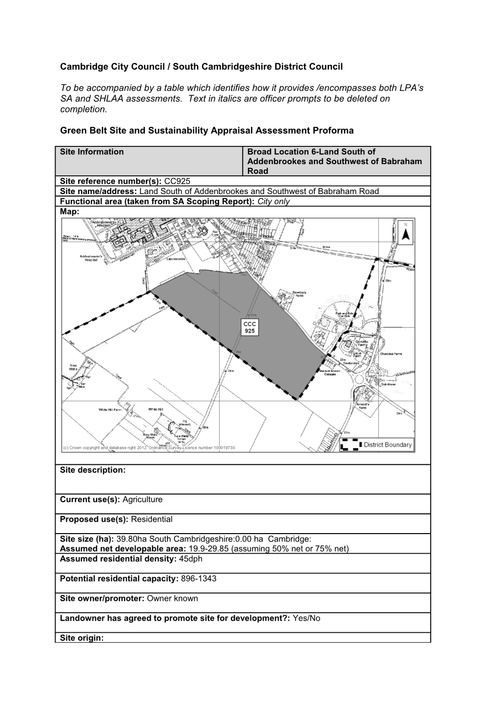 Cambridge City Council / South Cambridgeshire District Council