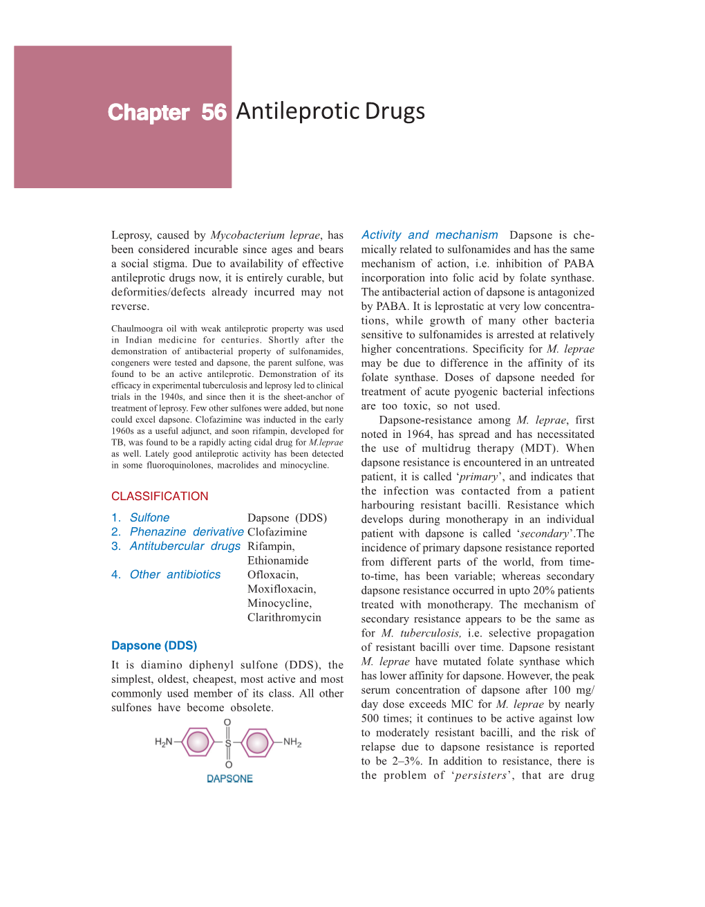Antileprotic Drugs Chapter 56