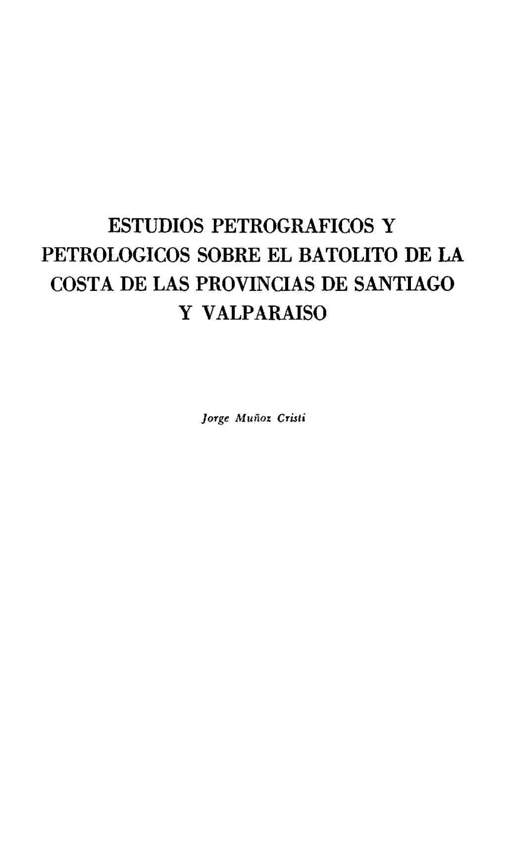 Estudios Petrograficos Santiago Y Valparaiso