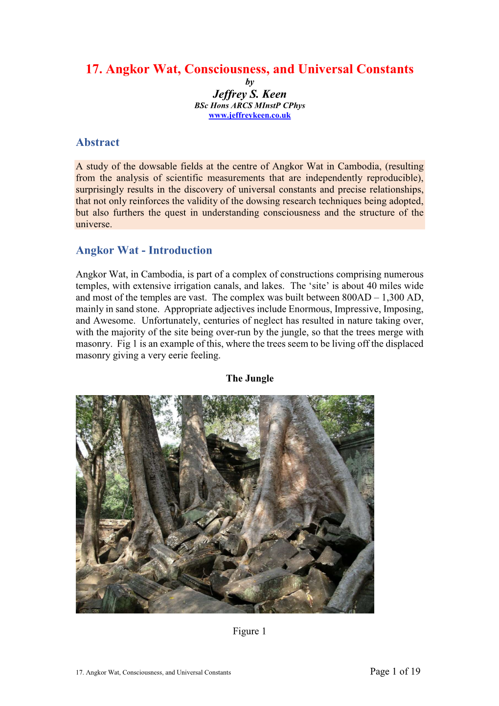 17. Angkor Wat, Consciousness, and Universal Constants by Jeffrey S