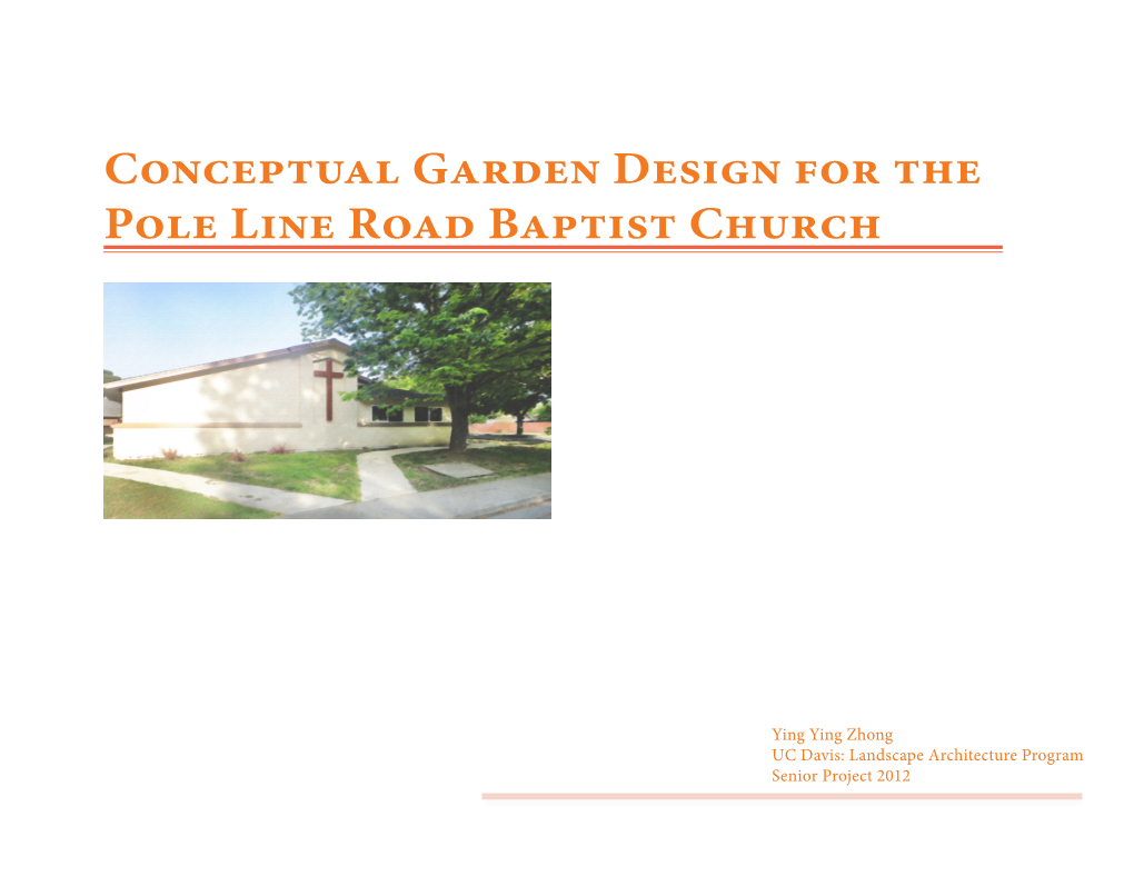 Conceptual Garden Design for the Pole Line Road Baptist Church