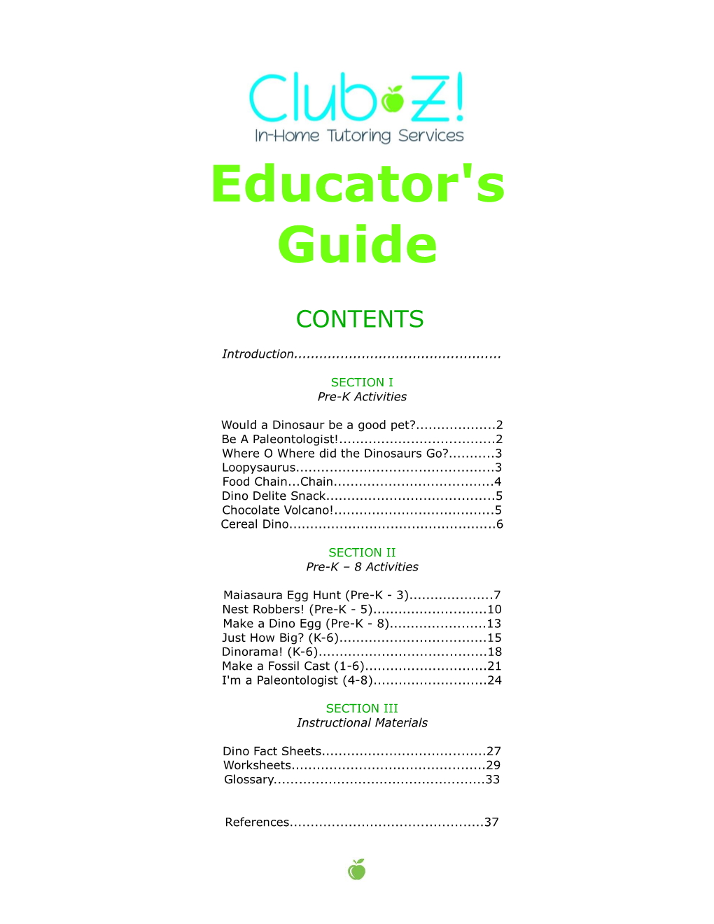 Educator's Guide