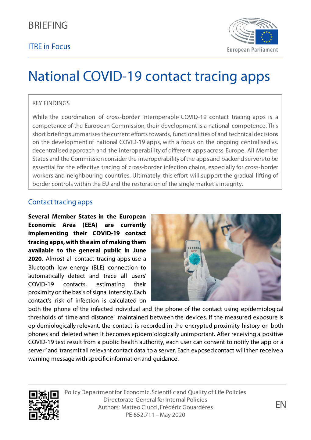 National COVID-19 Contact Tracing Apps