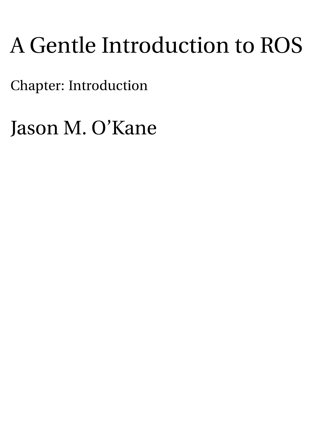 Jason M. O'kane