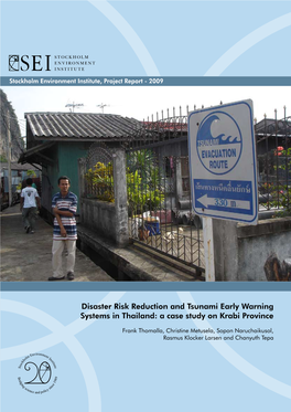 Disaster Risk Reduction and Tsunami