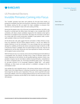 Barclays Public Policy Research