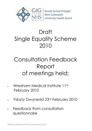 Draft Single Equality Scheme 2010 Consultation
