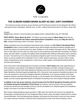 The Cliburn Names Marin Alsop As 2021 Jury Chairman
