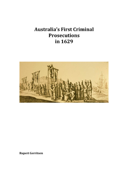 Australia's First Criminal Prosecutions in 1629