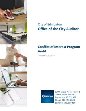Conflict of Interest Program Audit December 6, 2019