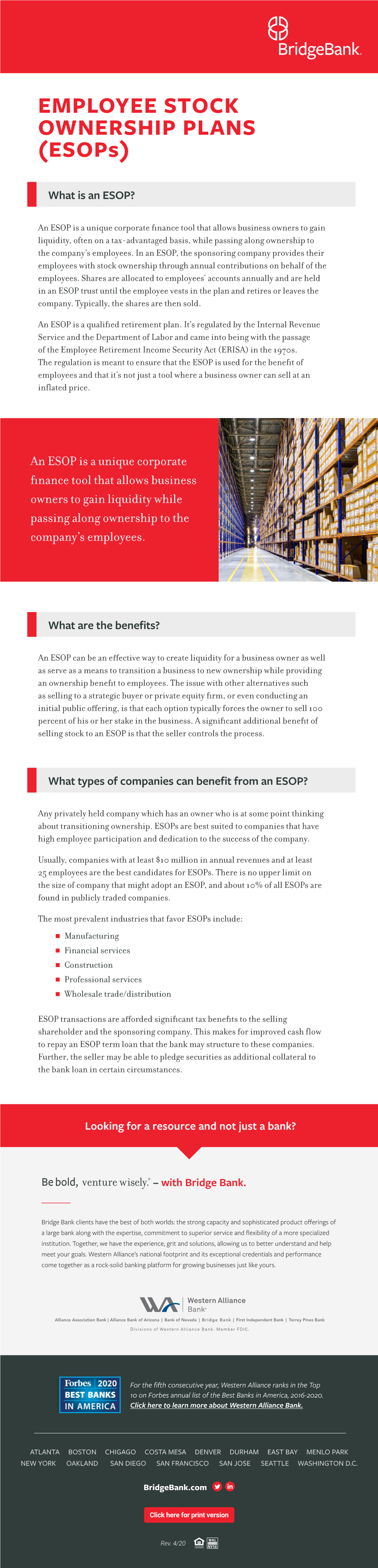 EMPLOYEE STOCK OWNERSHIP PLANS (Esops)