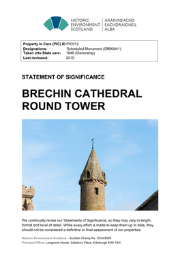 Brechin Cathedral Round Tower Statement of Significance