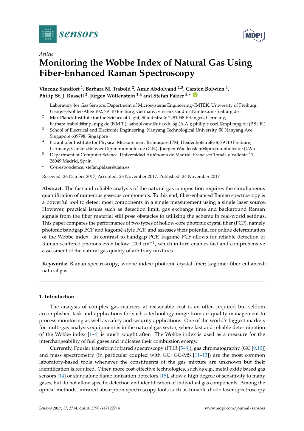 Monitoring the Wobbe Index of Natural Gas Using Fiber-Enhanced Raman Spectroscopy