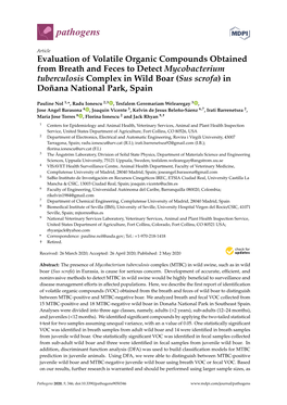 Evaluation of Volatile Organic Compounds Obtained from Breath