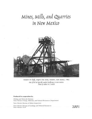Mines, Mills and Quarries in New Mexico