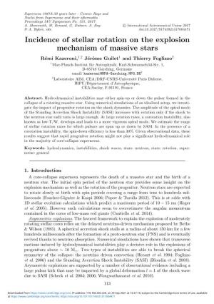 Incidence of Stellar Rotation on the Explosion Mechanism of Massive