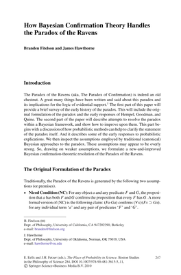 How Bayesian Confirmation Theory Handles the Paradox of the Ravens