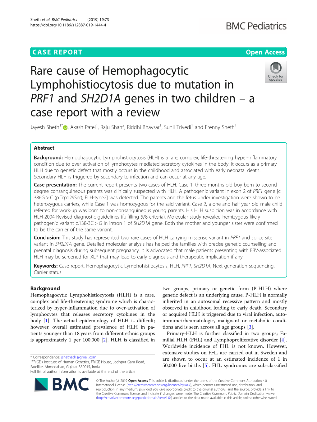Rare Cause of Hemophagocytic Lymphohistiocytosis Due to Mutation in PRF1 and SH2D1A Genes in Two Children – a Case Report With
