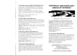 Cincinnati Archaeology: Areas of Interest