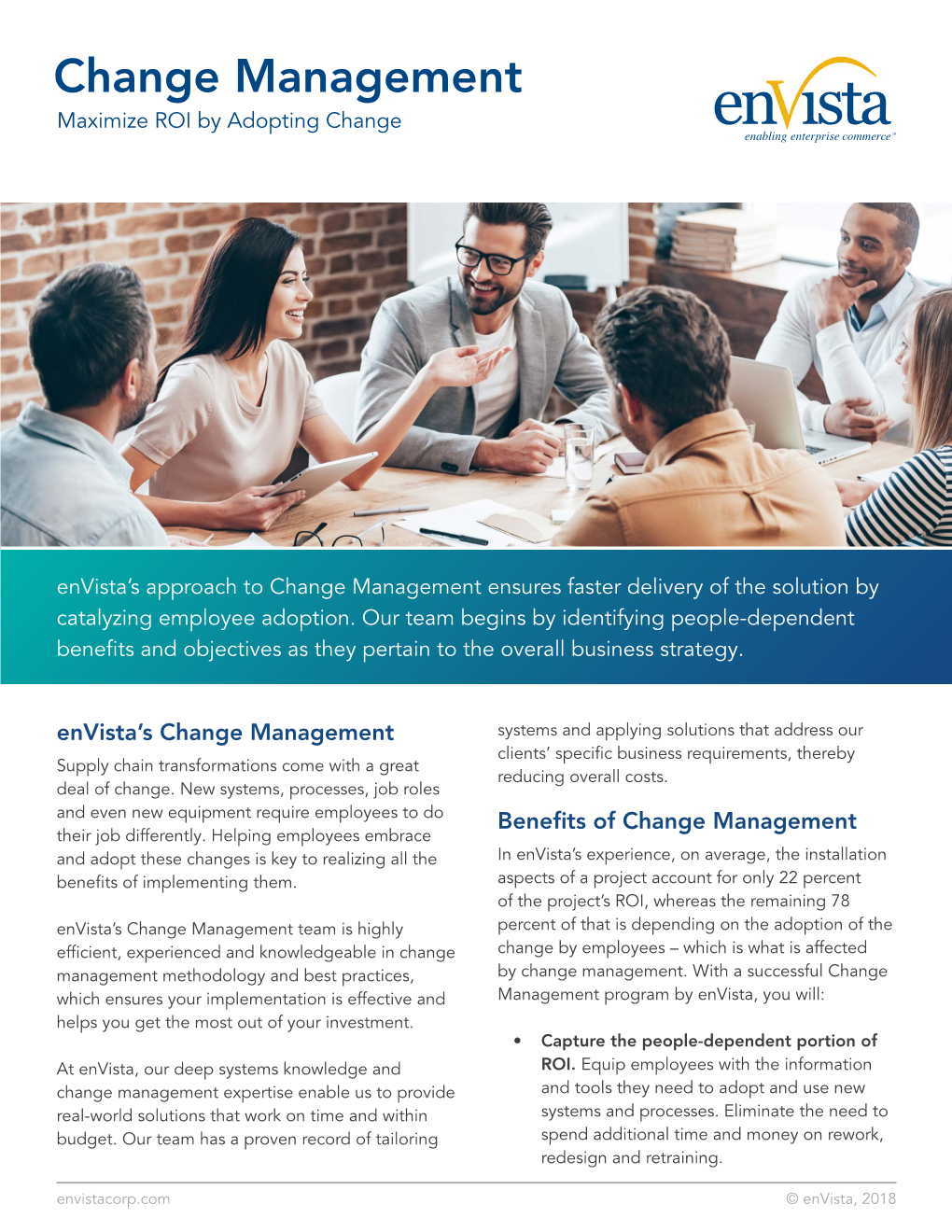 Change Management Maximize ROI by Adopting Change TM