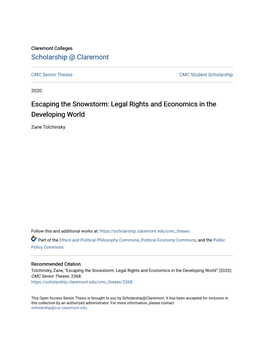 Legal Rights and Economics in the Developing World