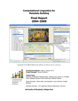 Final Report 2004-2008