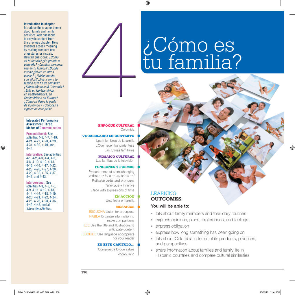 4 ¿Cómo Es Tu Familia?