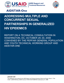 Addressing Multiple and Concurrent Sexual Partnerships in Generalized Hiv Epidemics