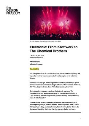 Electronic from Kraftwerk to the Chemical Brothers Release.Pdf