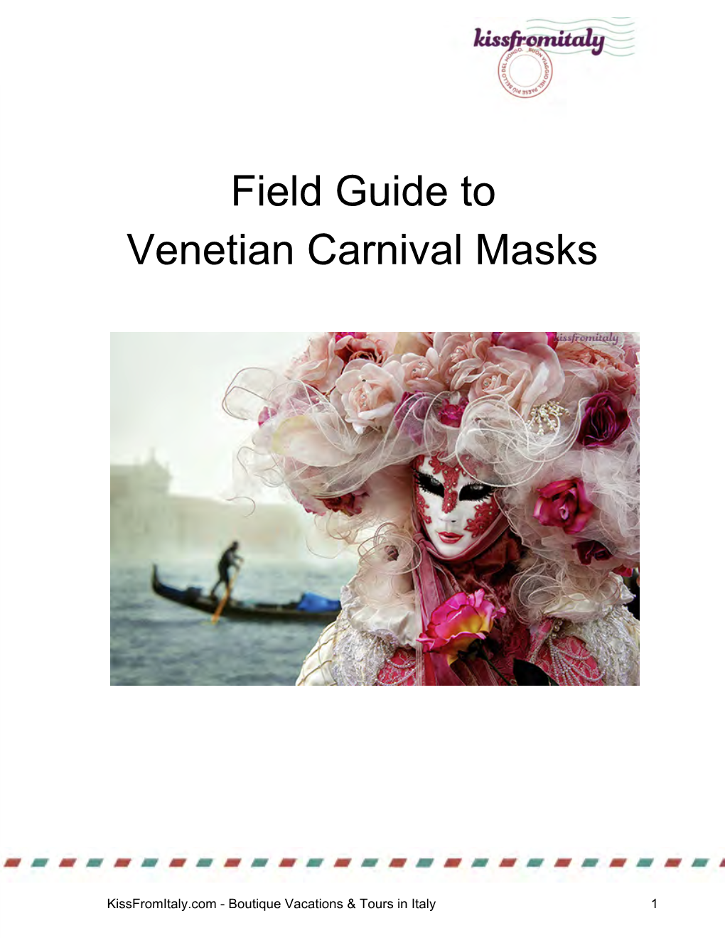 Field Guide to Venetian Carnival Masks