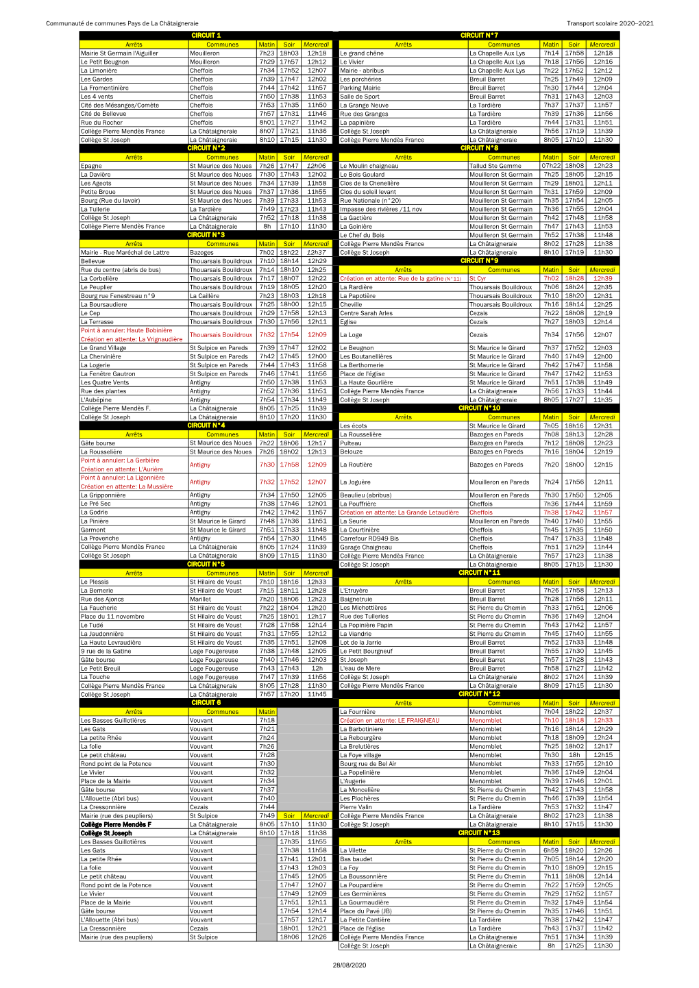 Communauté De Communes Pays De La Châtaigneraie Transport