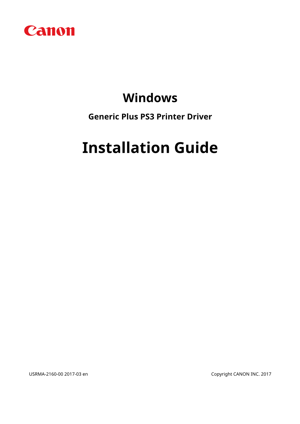 Windows Generic Plus PS3 Printer Driver Installation Guide