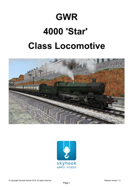 GWR 4000 'Star' Class Locomotive