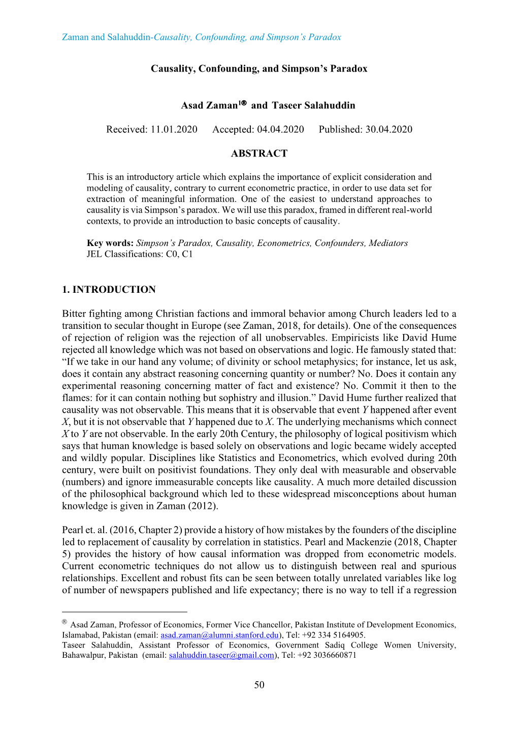 Causality, Confounding, and Simpson's Paradox