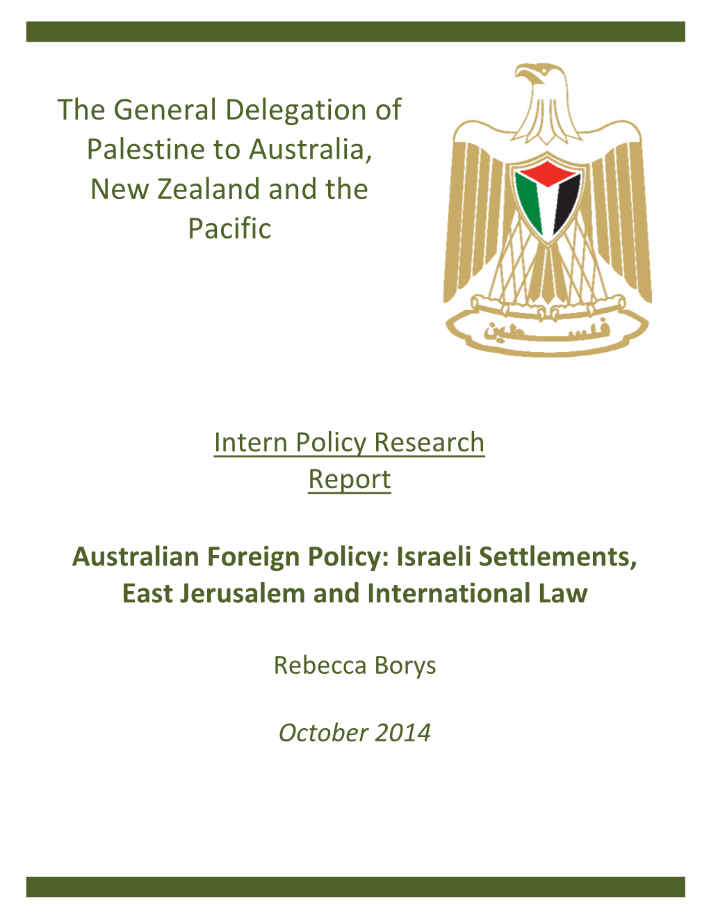 The General Delegation of Palestine to Australia, New Zealand and the Pacific