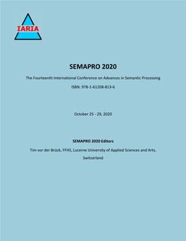 SEMAPRO 2020, the Fourteenth International