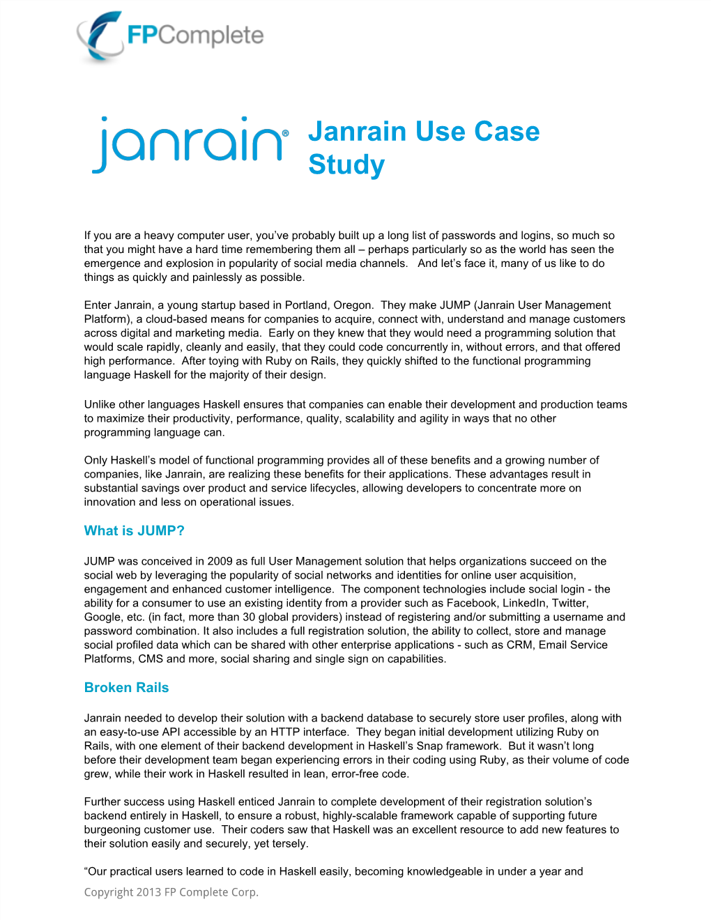 Janrain Use Case Study