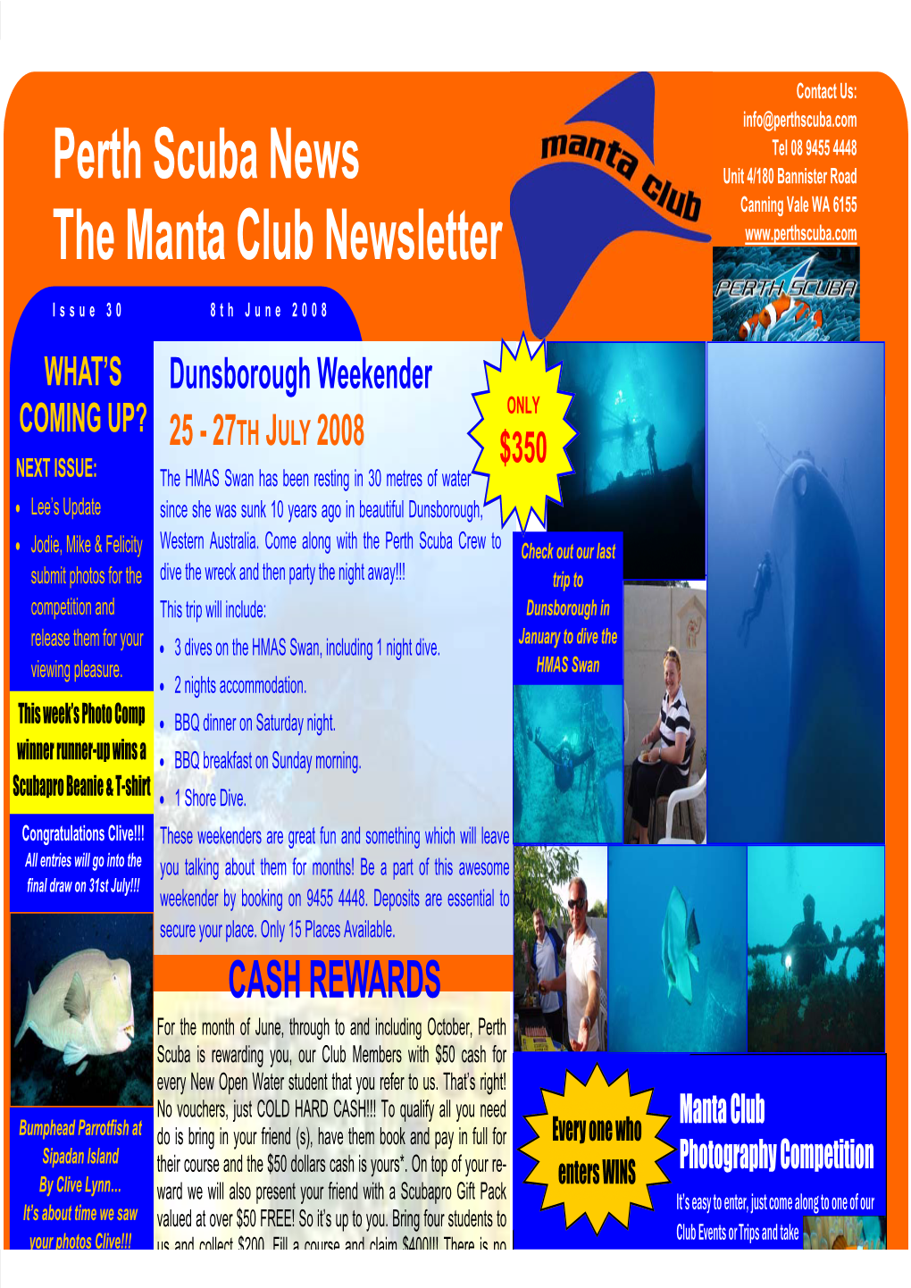 Perth Scuba News 08Jun08