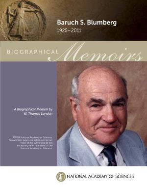 Baruch S. Blumberg 1925–2011