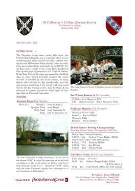 St Catherine's College Rowing Society