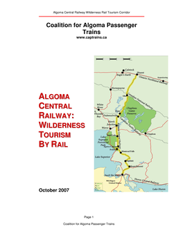 Algoma Central Railway Wilderness Tourism by Rail