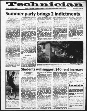 North Carolina State University's Student Newspaper Since 1920 Summer Party Brings 2 Indictments