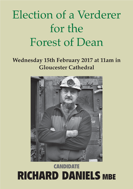 Election of a Verderer for the Forest of Dean RICHARD DANIELSMBE