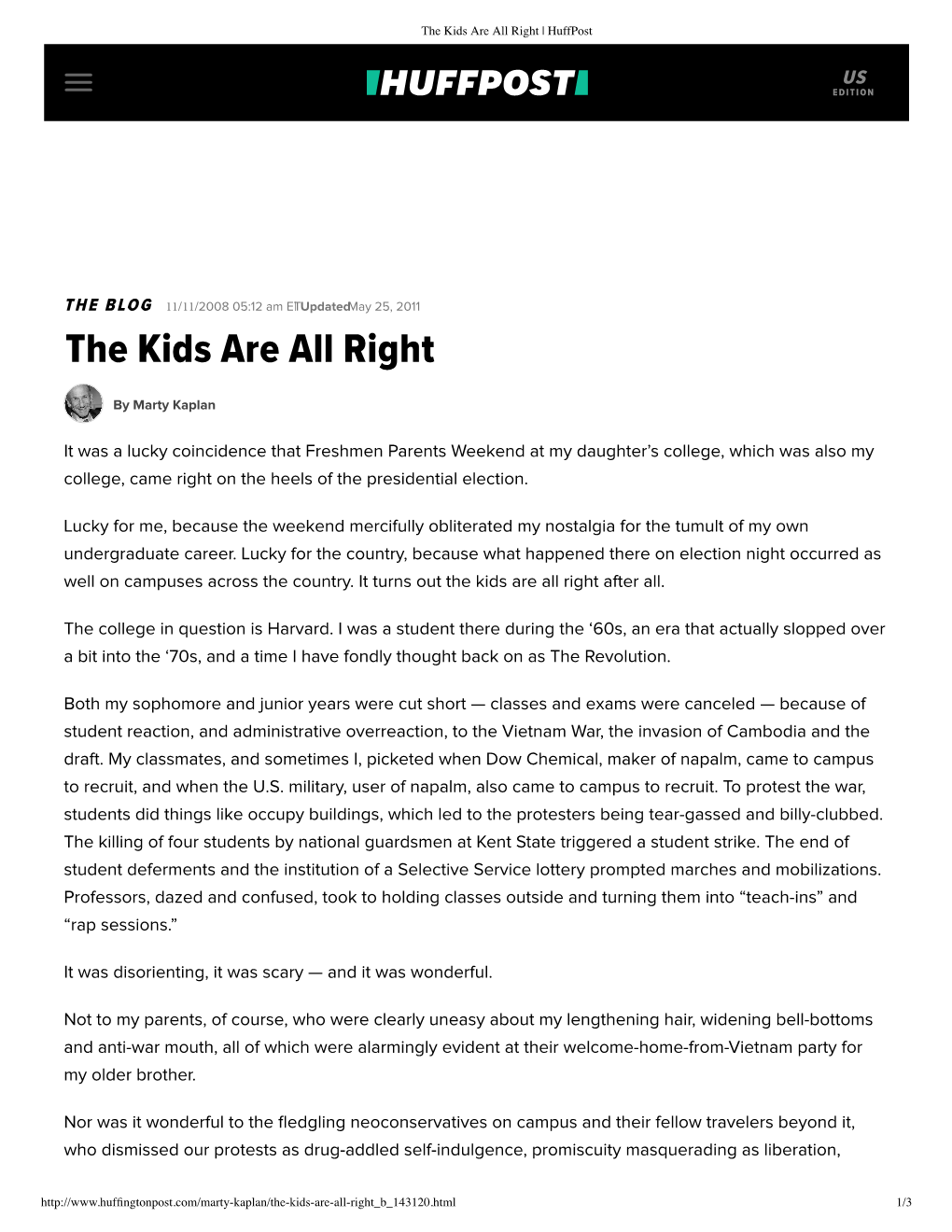 The Kids Are All Right | Huffpost