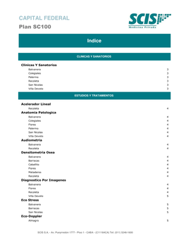 CAPITAL FEDERAL Plan SC100