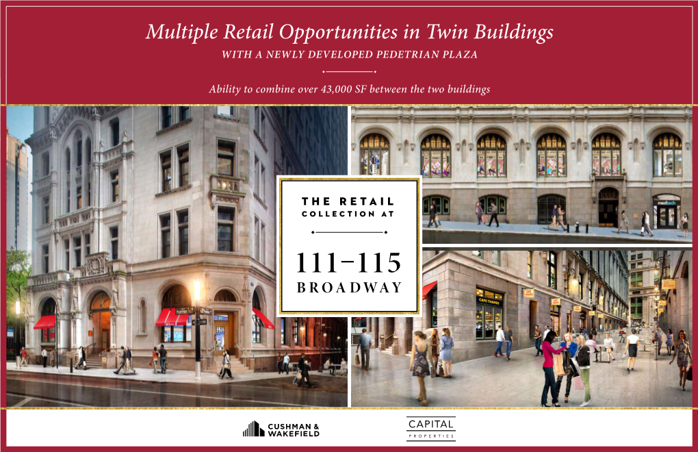 Multiple Retail Opportunities in Twin Buildings with a NEWLY DEVELOPED PEDETRIAN PLAZA