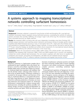 A Systems Approach to Mapping Transcriptional Networks Controlling